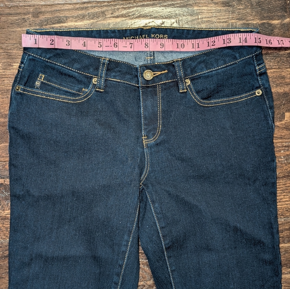 Michael Kors Dark Wash Denim Skinny Jeans - Picture 6 of 7